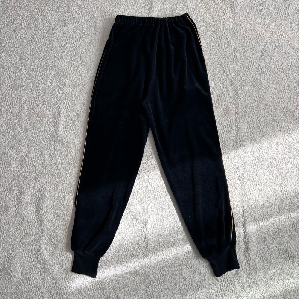 Vintage 1980s CHRISTIAN DIOR Loungewear Petite Velour Tracksuit Jacket Pants - Picture 9 of 10